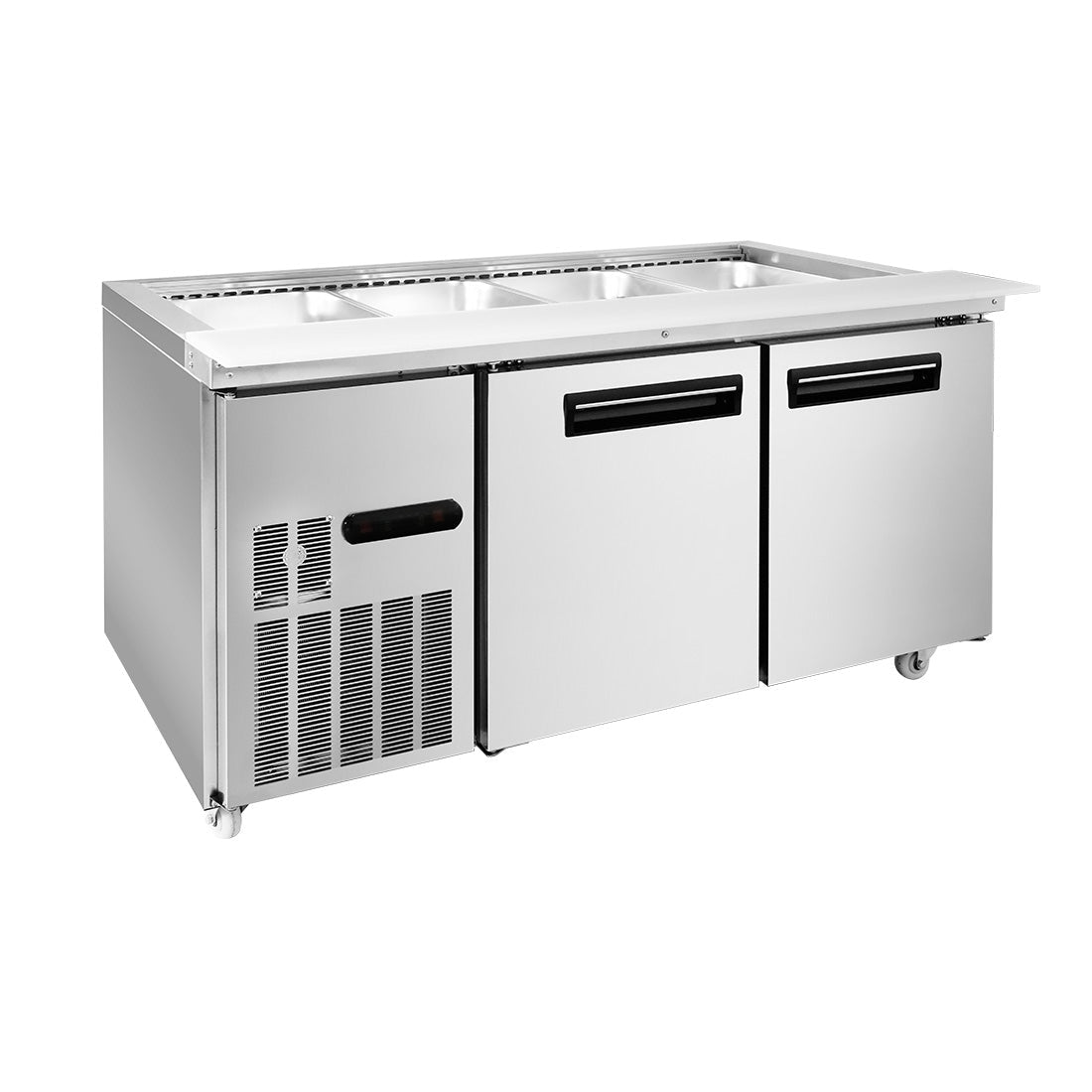 Thermaster Two Door Cold Bench Salad Station 4x1/1 GN Pans PG150FA - XB - Commercial Kitchen Appliances