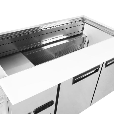 Thermaster Two Door Cold Bench Salad Station 4x1/1 GN Pans PG150FA - XB - Commercial Kitchen Appliances