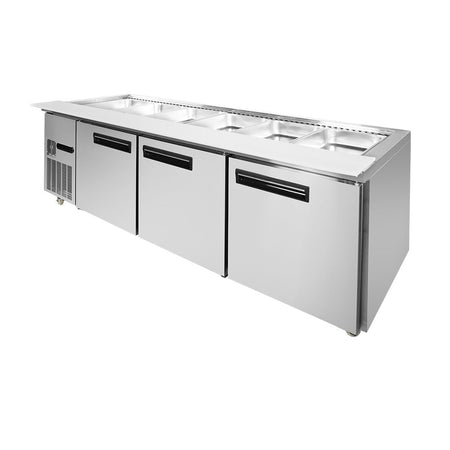 Thermaster Two Door Cold Bench Salad Station 6x1/1 GN Pans PG210FA - XB - Commercial Kitchen Appliances