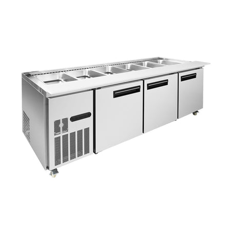 Thermaster Two Door Cold Bench Salad Station 6x1/1 GN Pans PG210FA - XB - Commercial Kitchen Appliances
