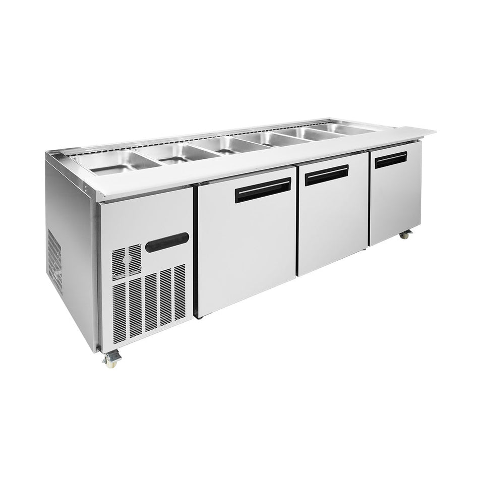 Thermaster Two Door Cold Bench Salad Station 6x1/1 GN Pans PG210FA - XB - Commercial Kitchen Appliances