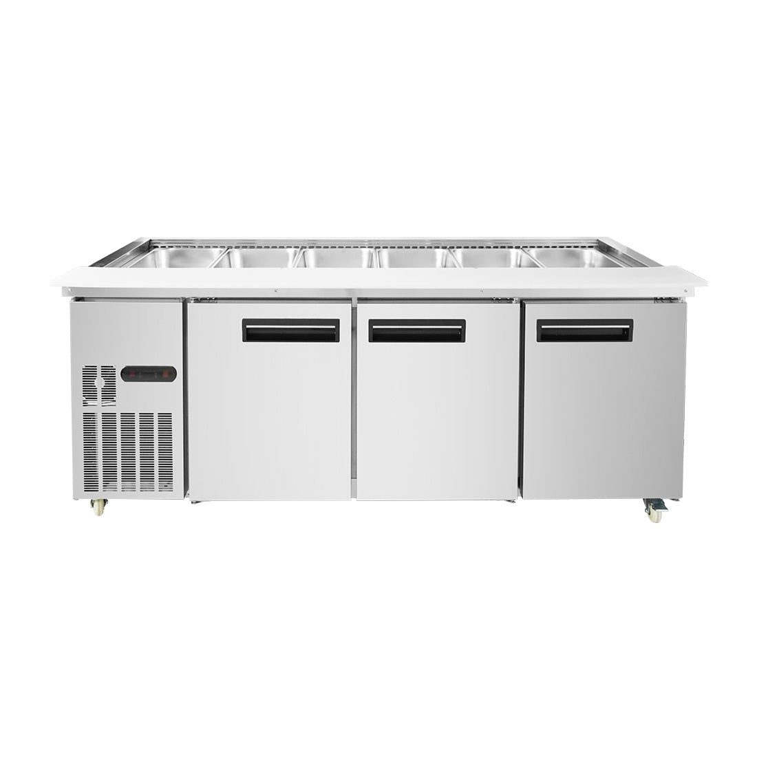 Thermaster Two Door Cold Bench Salad Station 6x1/1 GN Pans PG210FA-XB - Commercial Kitchen Appliances
