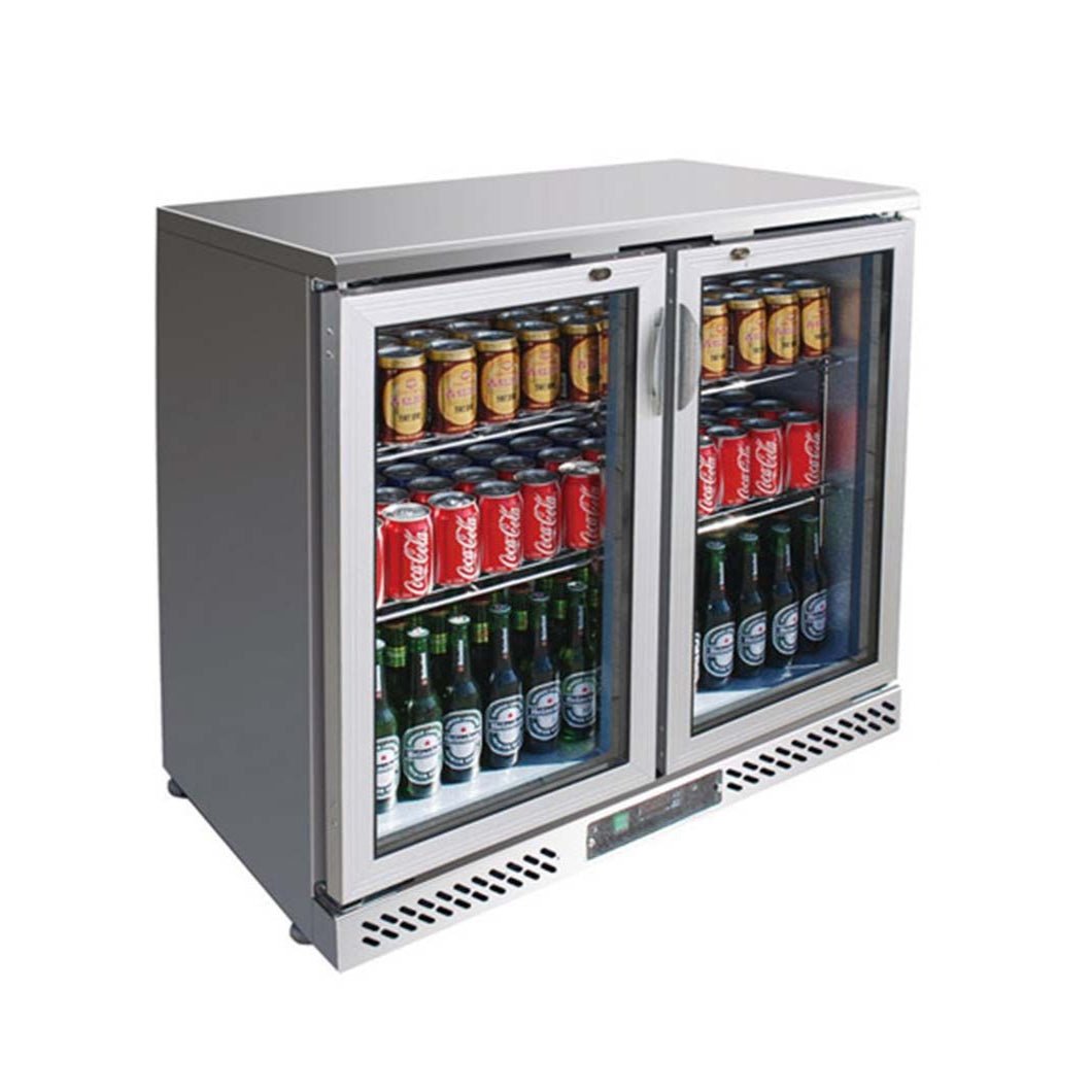 Thermaster Two Door Stainless Steel Bar Cooler SC248SG - Commercial Kitchen Appliances