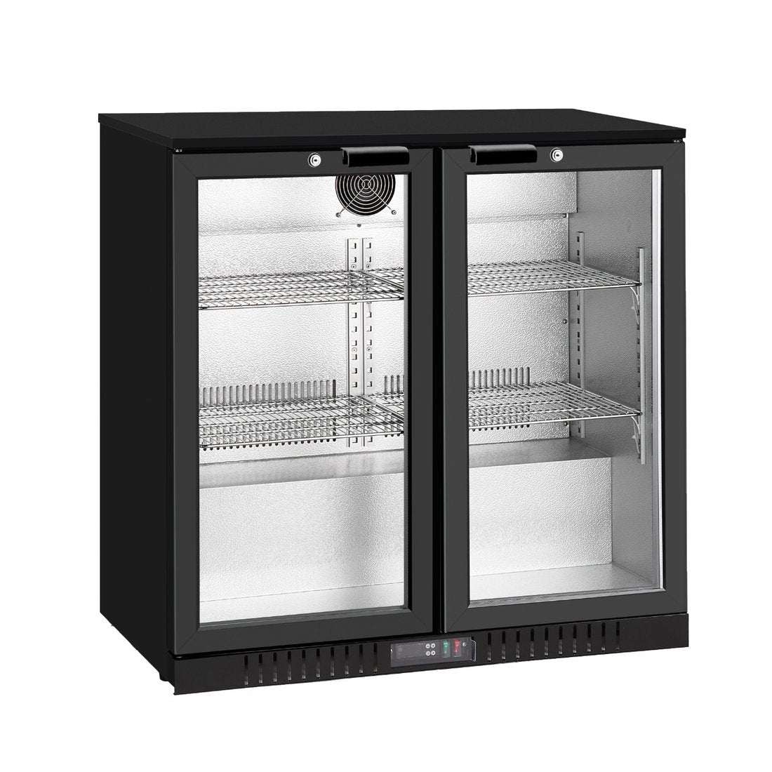 Thermaster Under Bench Double Heated Glass Doors Bar Cooler with Heater Switch LG-208TD - Commercial Kitchen Appliances
