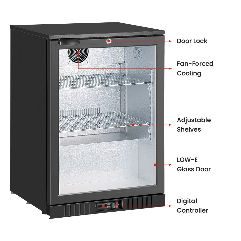 Thermaster Under Bench Single Door Bar Cooler 92L LG-138HC - Commercial Kitchen Appliances