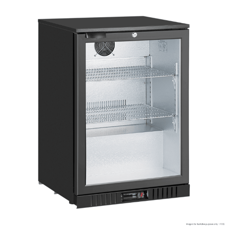 Thermaster Under Bench Single Heated Glass Door Bar Cooler with Heater Switch LG-138TD - Commercial Kitchen Appliances