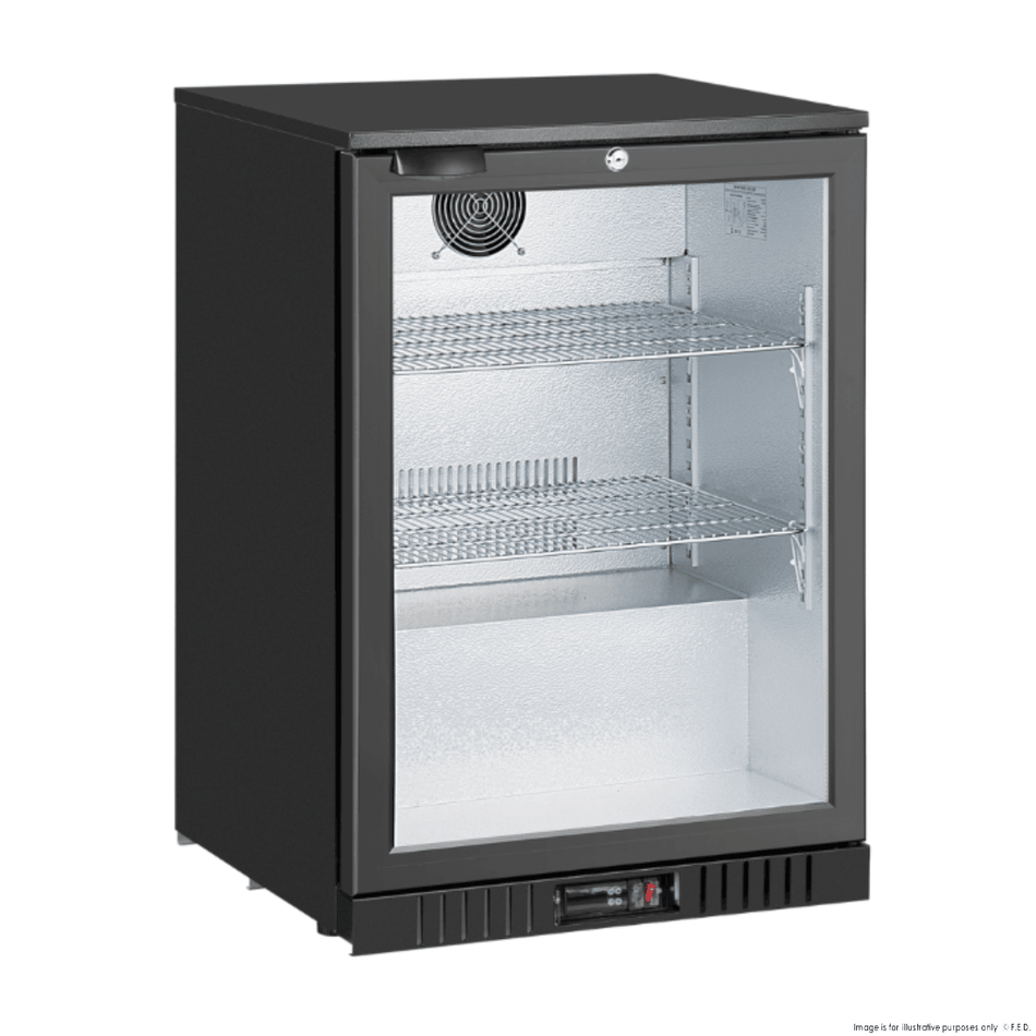 Thermaster Under Bench Single Heated Glass Door Bar Cooler with Heater Switch LG-138TD - Commercial Kitchen Appliances