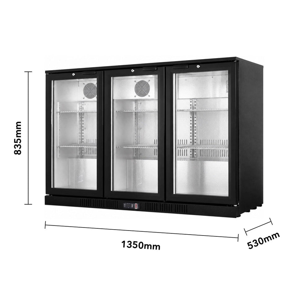 Thermaster Under Bench Three Door Bar Cooler 293L LG-330HC - Commercial Kitchen Appliances