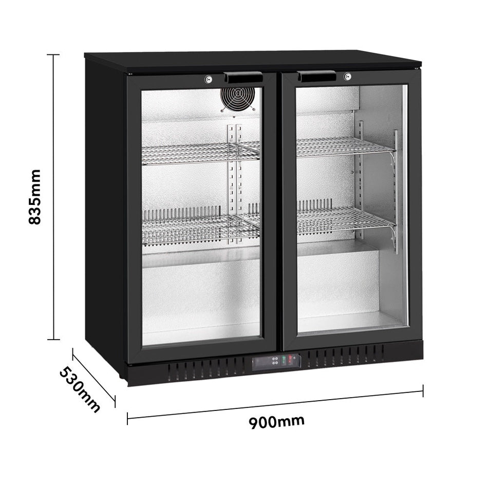 Thermaster Under Bench Two Door Bar Cooler 188L LG-208HC - Commercial Kitchen Appliances