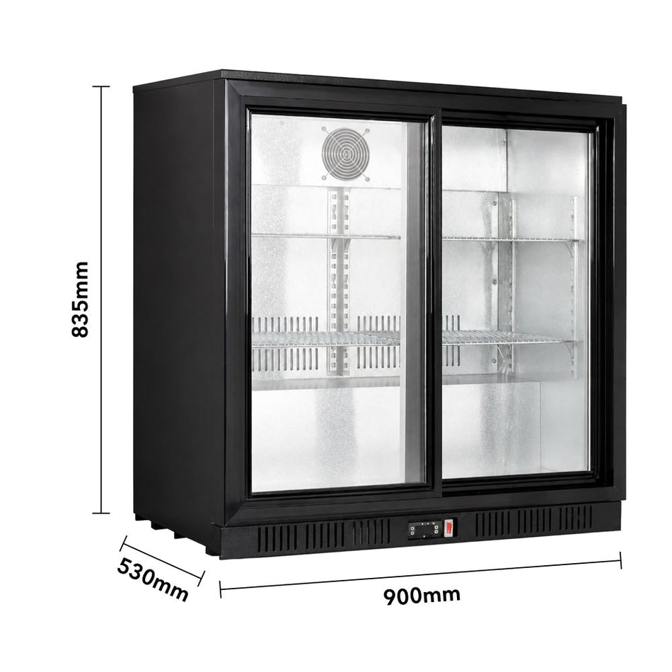 Thermaster Under Bench Two Sliding Door Bar Cooler 188L LG-208SC - Commercial Kitchen Appliances