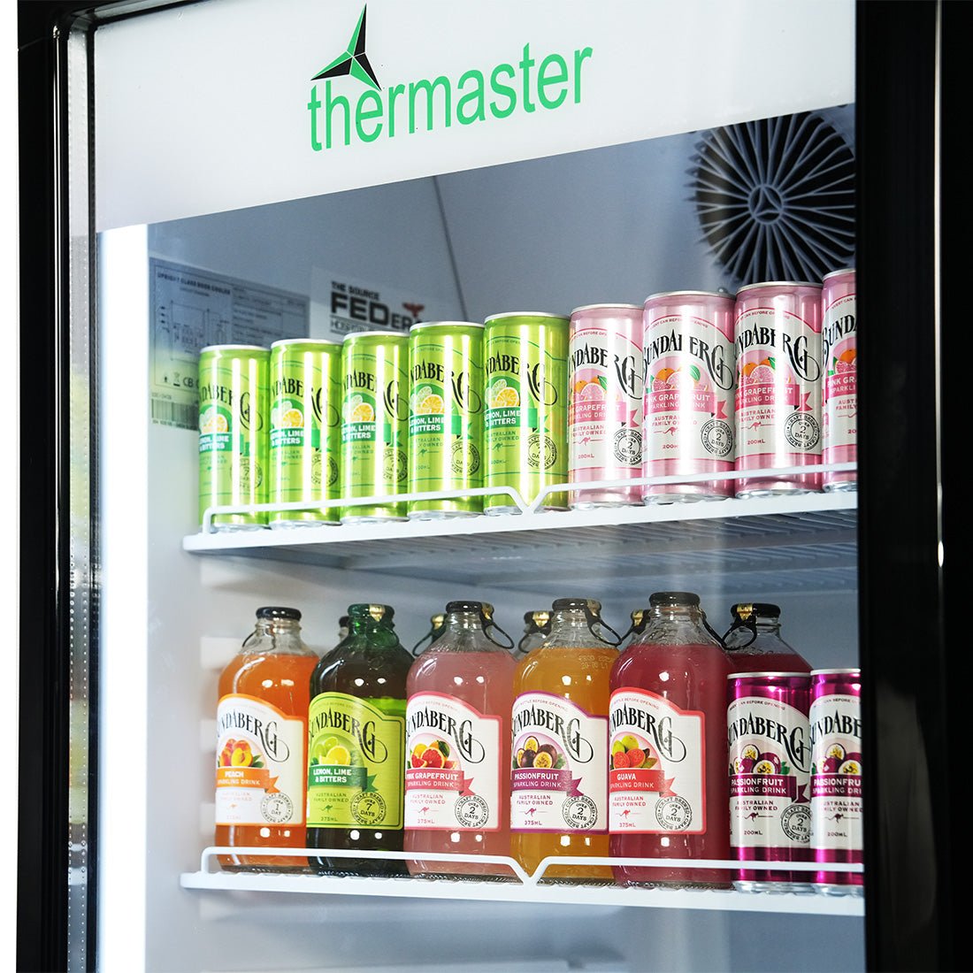 Thermaster Upright Glass Door Beverage Fridge 178L - Commercial Kitchen Appliances