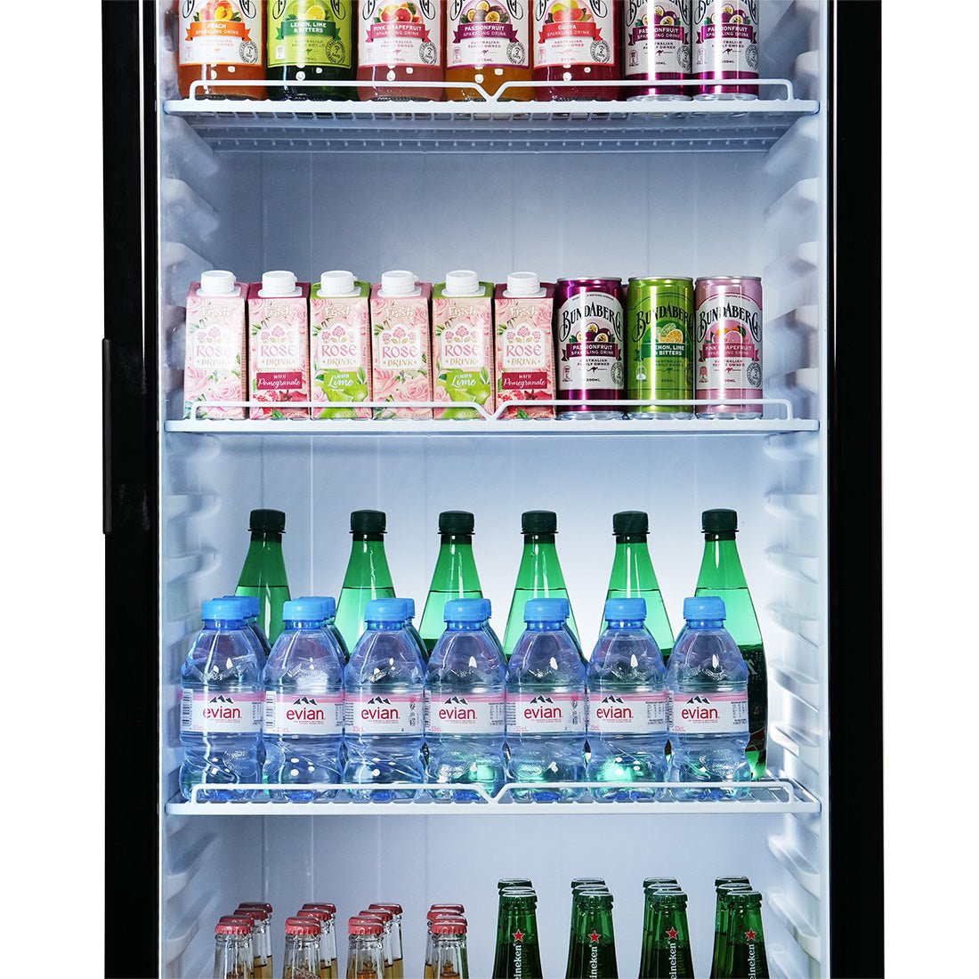 Thermaster Upright Glass Door Beverage Fridge 178L - Commercial Kitchen Appliances