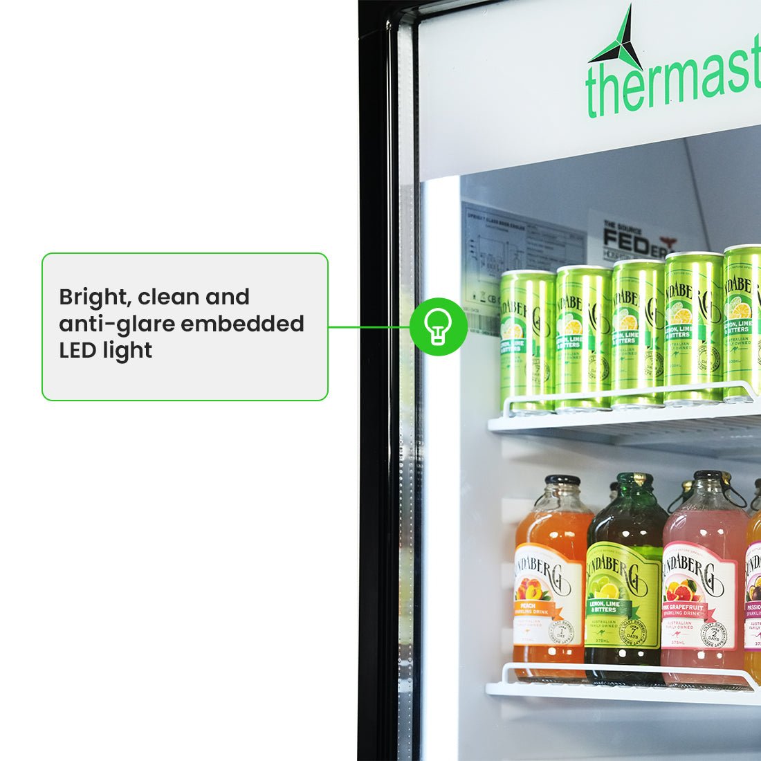 Thermaster Upright Glass Door Beverage Fridge - SDC - 343B - Commercial Kitchen Appliances