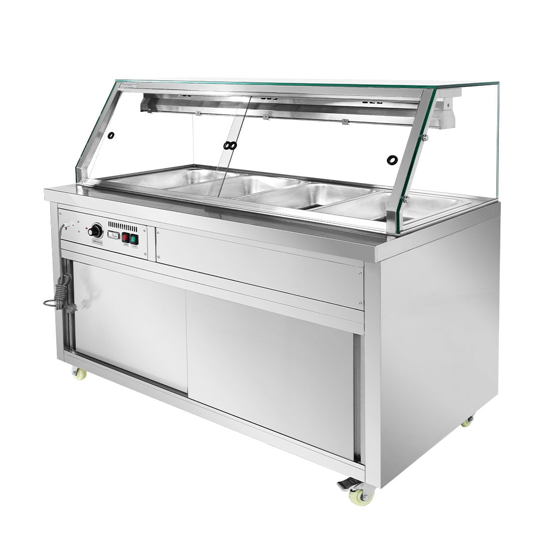 Thermaster Wet and Dry Bain Marie Display 4x1/1 GN Pans PG150FE-XG - Commercial Kitchen Appliances