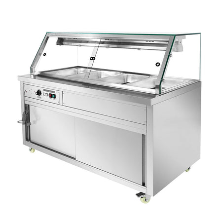 Thermaster Wet and Dry Bain Marie Display 4x1/1 GN Pans PG150FE-XG - Commercial Kitchen Appliances