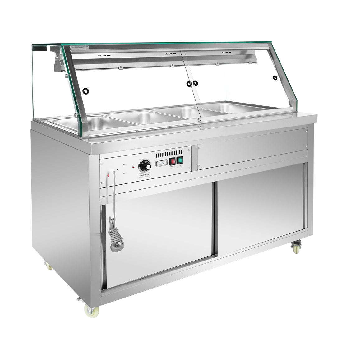 Thermaster Wet and Dry Bain Marie Display 4x1/1 GN Pans PG150FE - XG - Commercial Kitchen Appliances