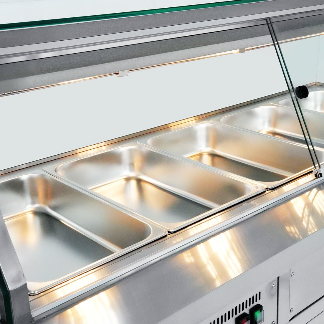 Thermaster Wet and Dry Bain Marie Display 4x1/1 GN Pans PG150FE - XG - Commercial Kitchen Appliances