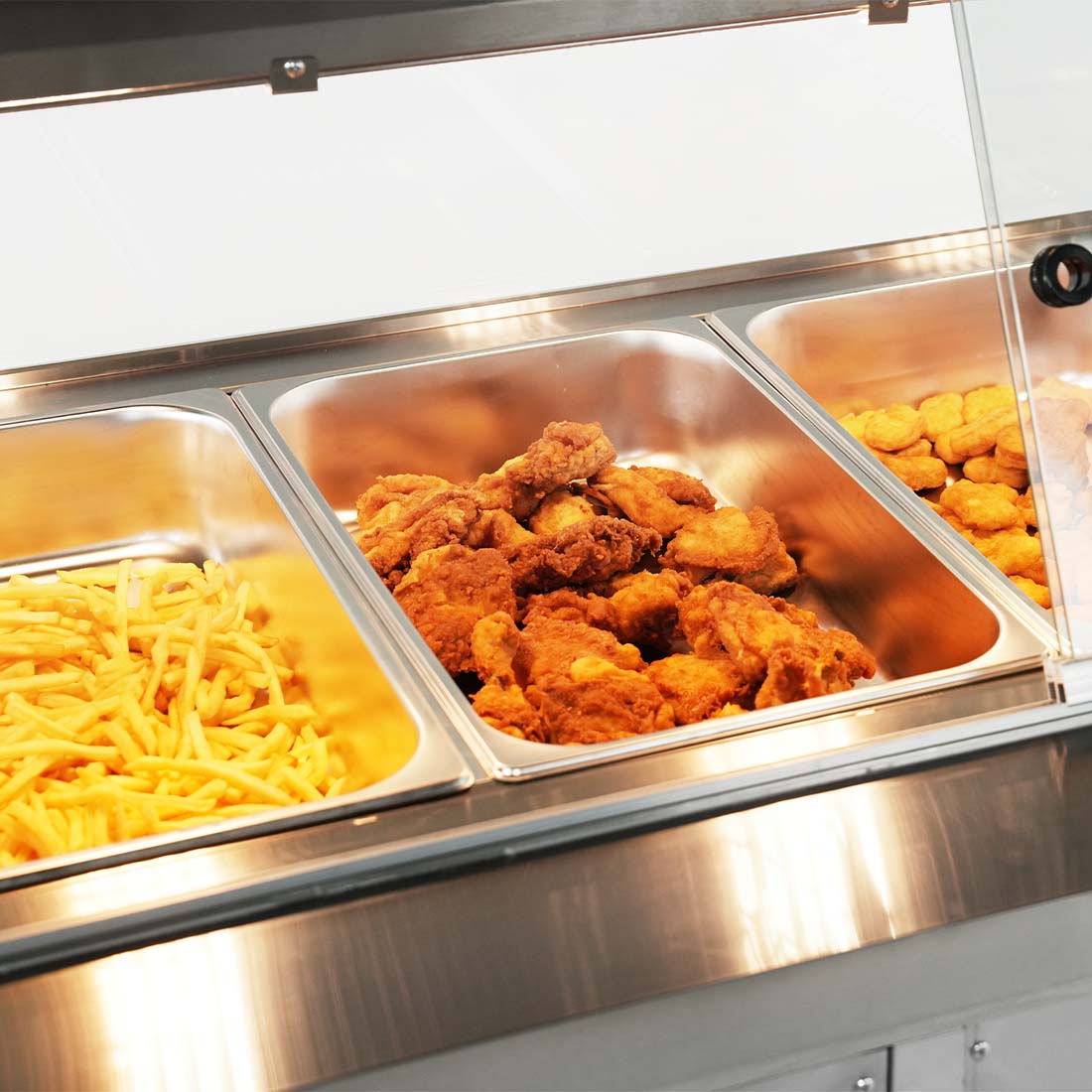 Thermaster Wet and Dry Bain Marie Display 4x1/1 GN Pans PG150FE - XG - Commercial Kitchen Appliances