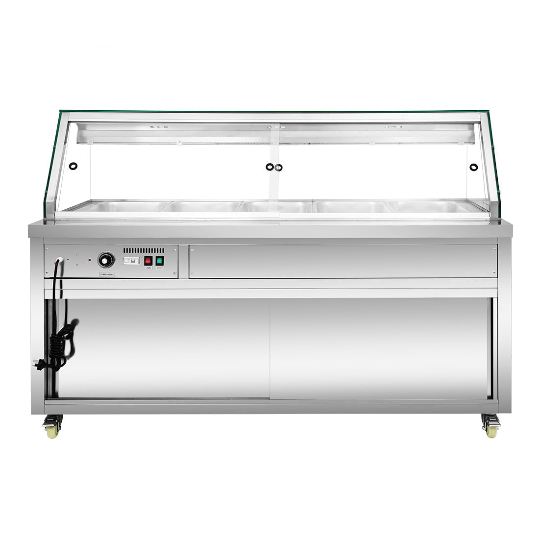 Thermaster Wet and Dry Bain Marie Display 5x 1/1 GN Pans PG180FE-XG - Commercial Kitchen Appliances