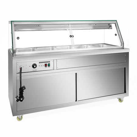 Thermaster Wet and Dry Bain Marie Display 5x1/1 GN Pans PG180FE - XG - Commercial Kitchen Appliances