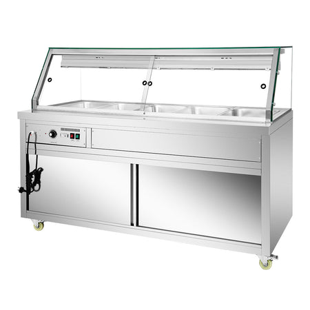 Thermaster Wet and Dry Bain Marie Display 5x1/1 GN Pans PG180FE - XG - Commercial Kitchen Appliances