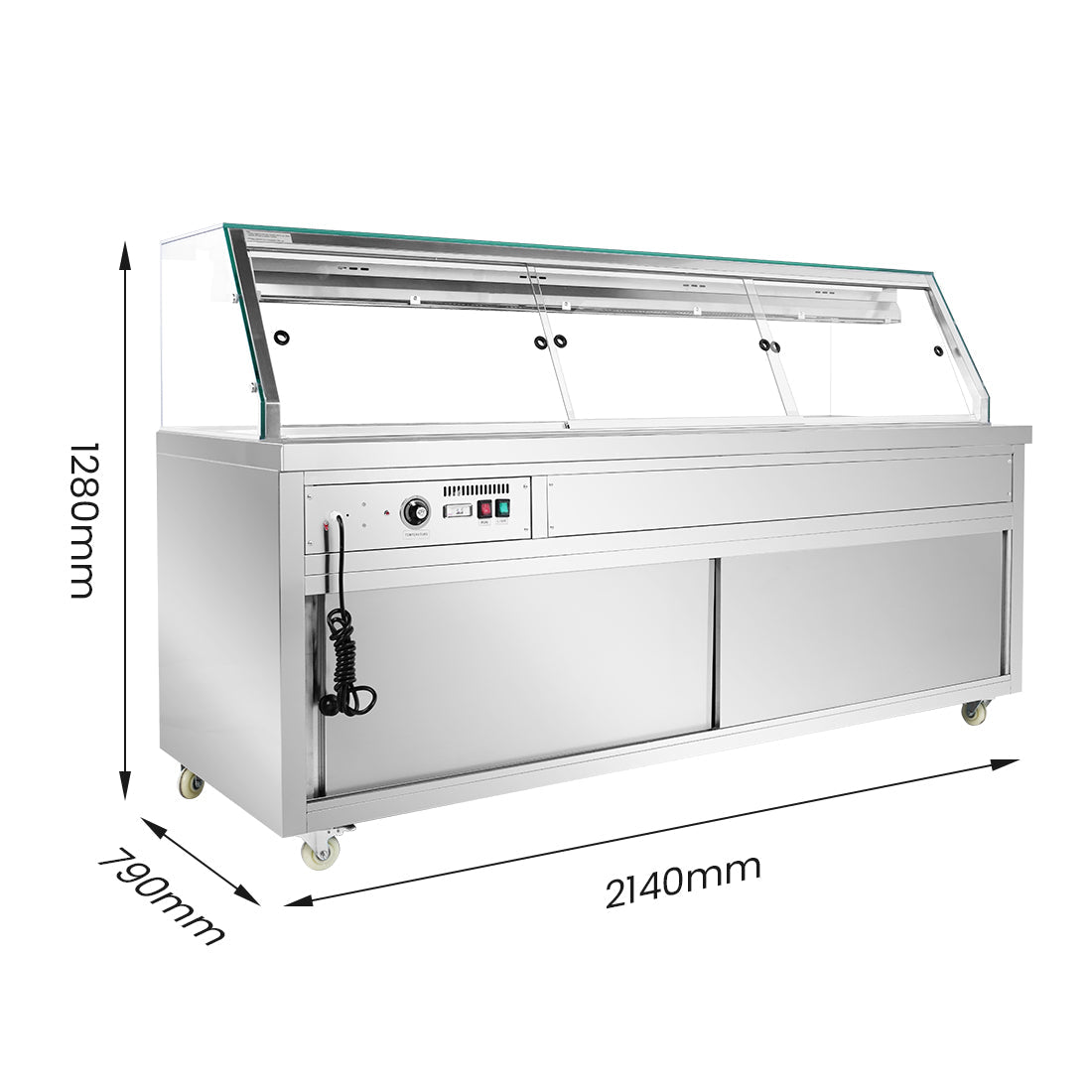 Thermaster Wet and Dry Bain Marie Display 6x1/1 GN Pans PG210FE - XG - Commercial Kitchen Appliances
