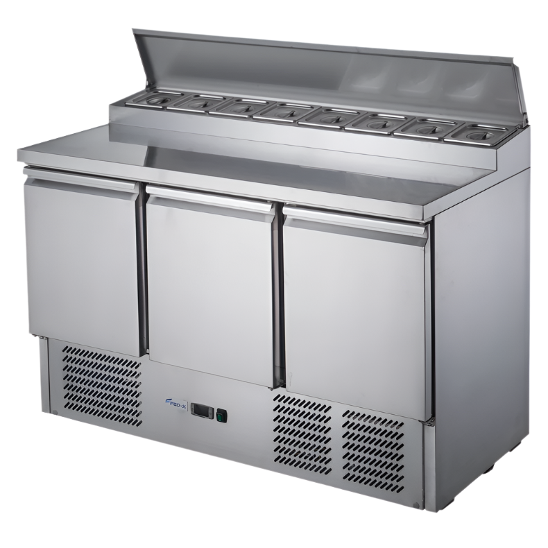 FED-X Three Door Salad Prep Fridge XGNS1300D
