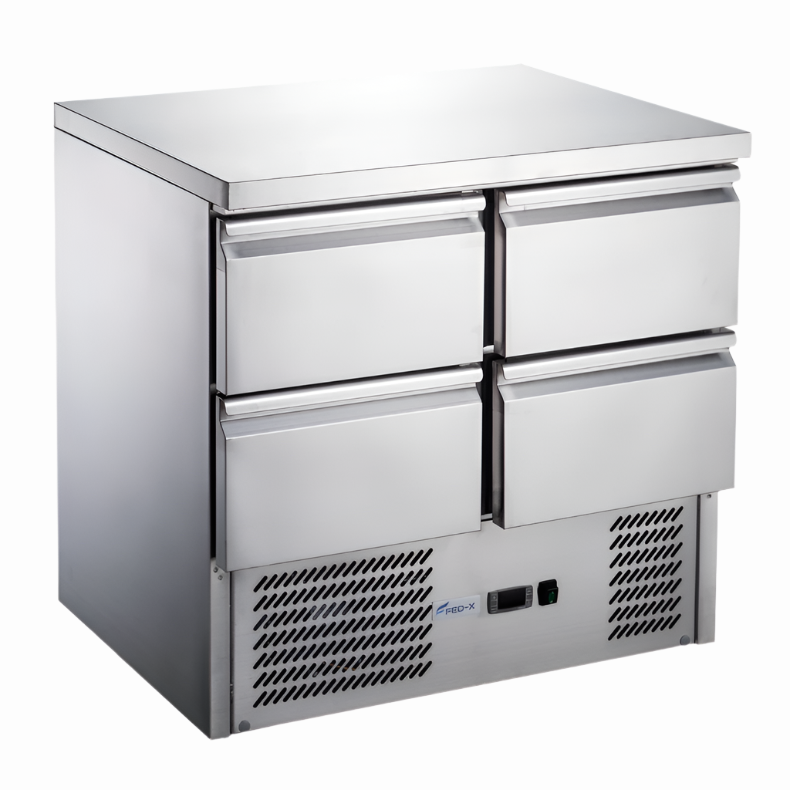FED-X Four Drawer Compact Workbench Fridge XGNS900-4D