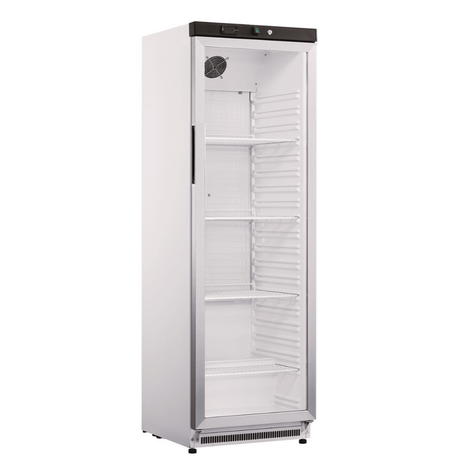 FED-X 350L Single Glass Door Upright Static Display Fridge XR400SG