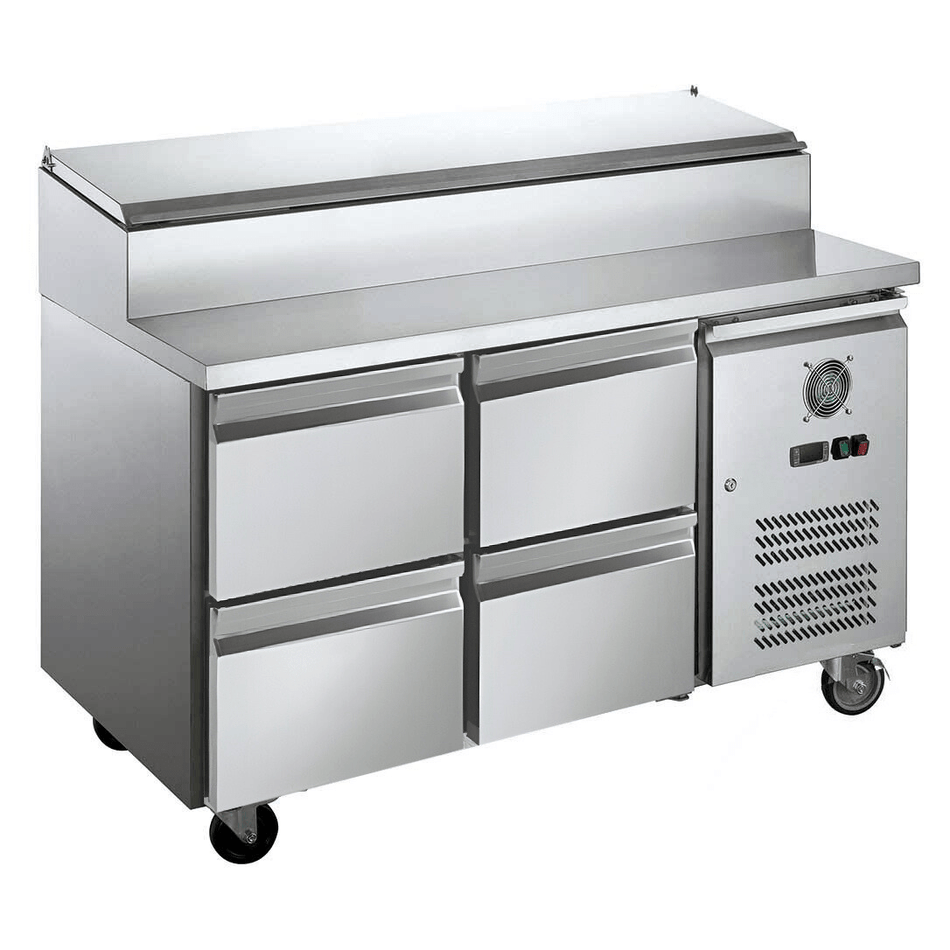 FED-X S/S Four Drawer Sandwich Counter XSS7C13S2V-4D