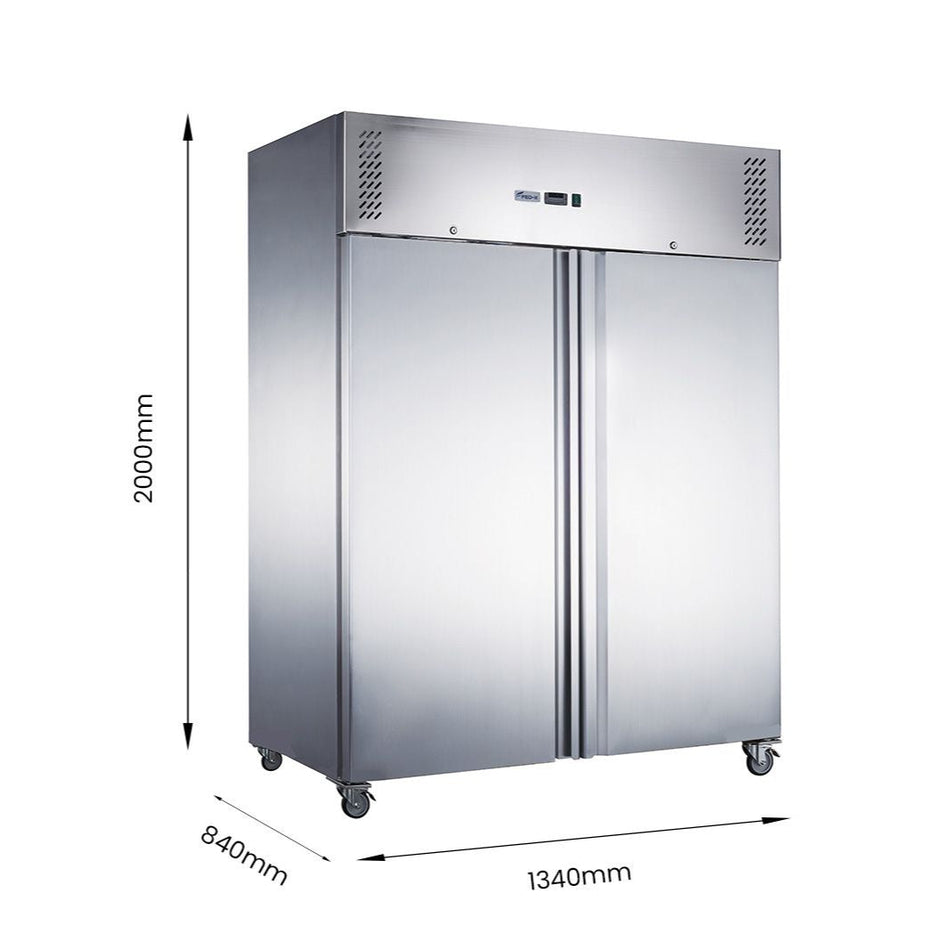 FED-X S/S Double Door Upright Freezer XURF1200SFV