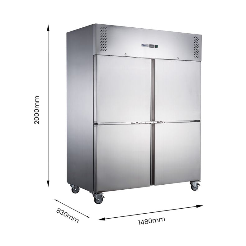 FED-X S/S Four Door Upright Freezer XURF1410S2V
