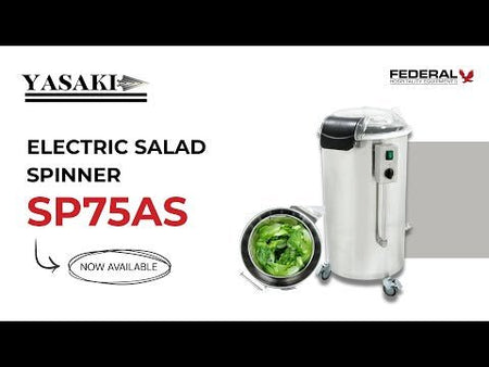Yasaki Electric Salad Spinner W/ Castors & Timer 3Kg/Cycle SP75AS - Commercial Kitchen Appliances